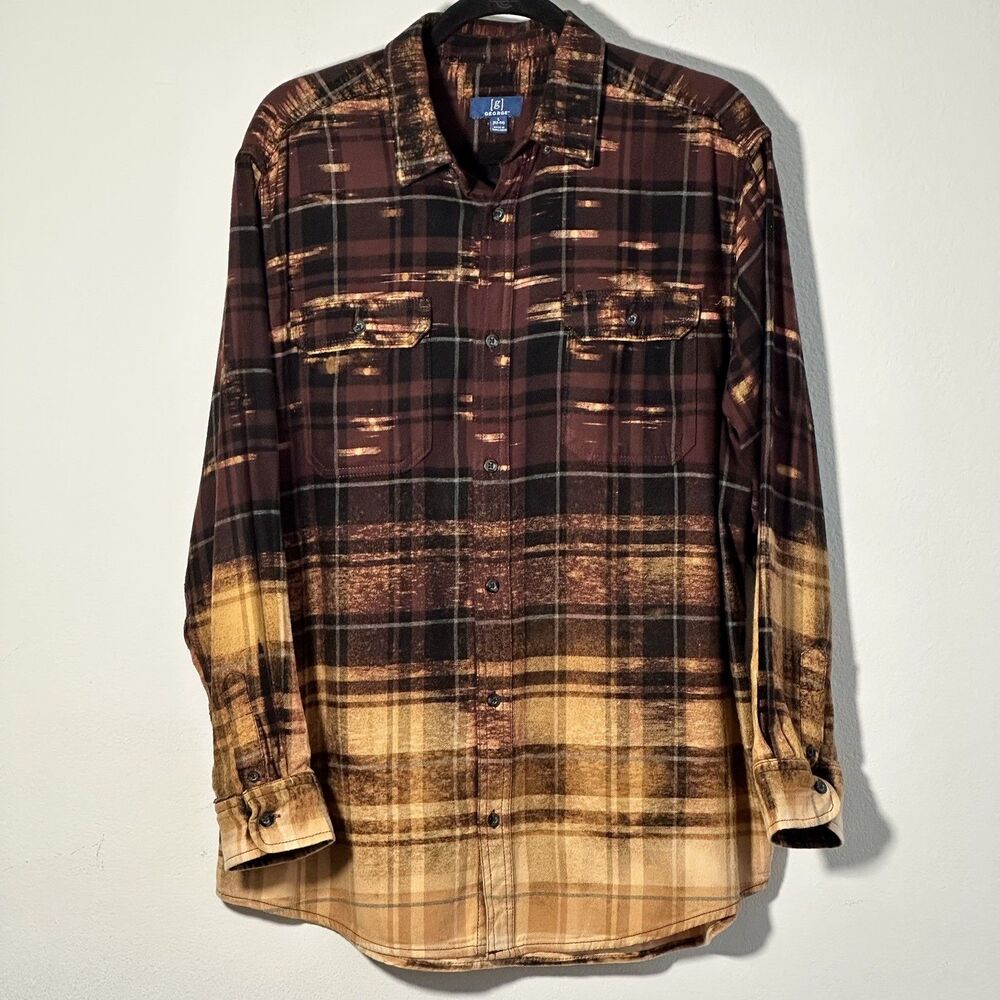 Boutique, One of a Kind, Oversized, Appliquéd Cross, Flannel Shirt, M/L/XL - Picture 2 of 8